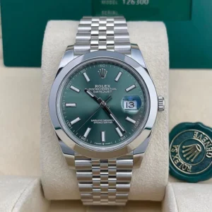 2025 Rolex Datejust 41 Smooth / Mint Green / Jubilee