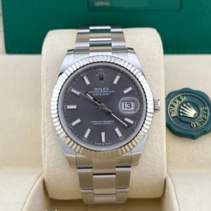 2023 Rolex Datejust 41 Steel / Fluted / Slate / Oyster