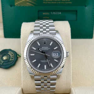 2024 Rolex Datejust 41 Steel / Fluted / Slate / Jubilee
