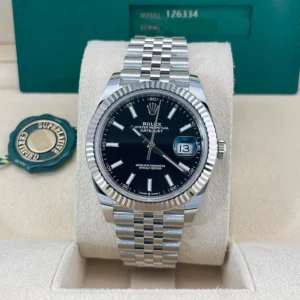 2025 Rolex Datejust 41 Fluted / Black / Jubilee