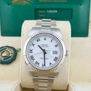 2026 Rolex Datejust 41 Fluted / White / Roman / Oyster