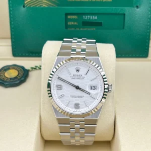 2026 Rolex Land-Dweller 40 Oystersteel / Fluted / White Honeycomb Motif / Arabic / Flat Jubilee