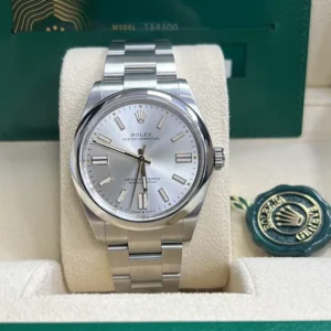 2025 Rolex Oyster Perpetual 41 Steel / Smooth / Silver / Oyster